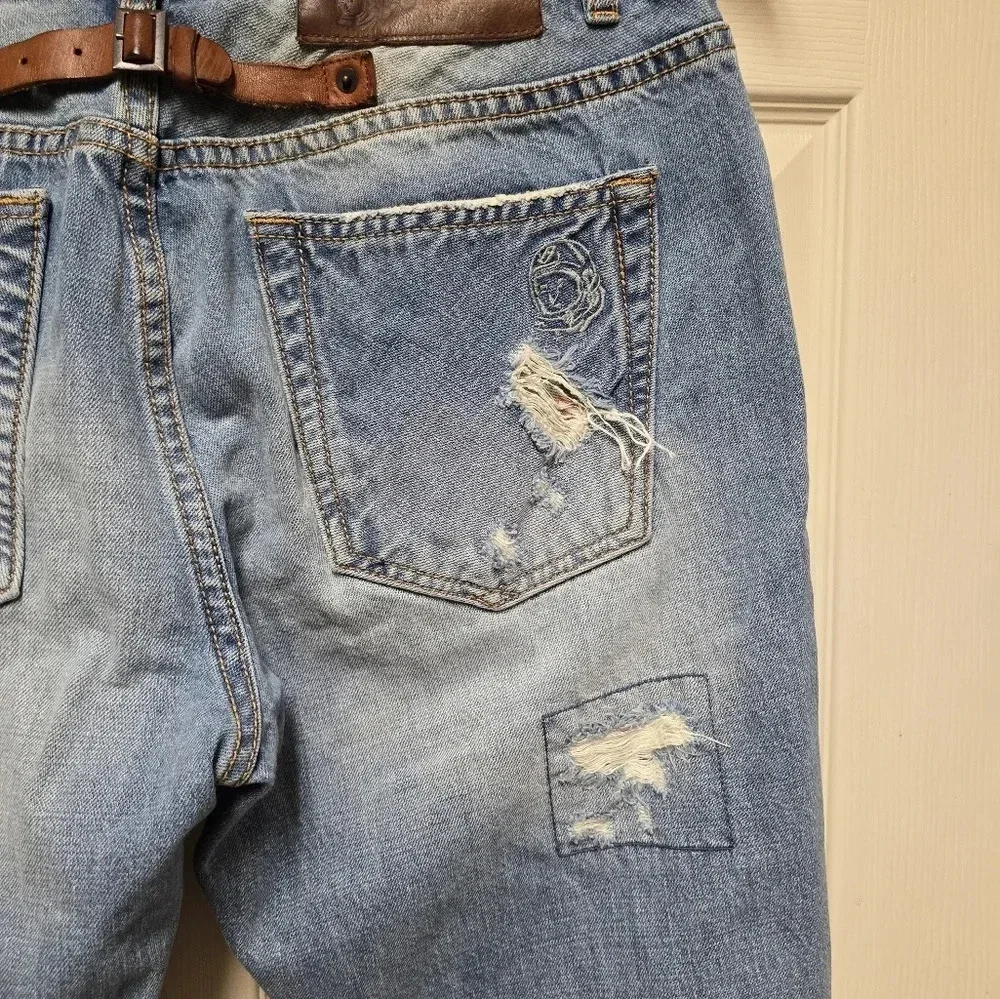Men's Billionaire Boys Club Heart Mind Distressed Back Leather Buckle Rare Sz32 - Picture 11 of 17